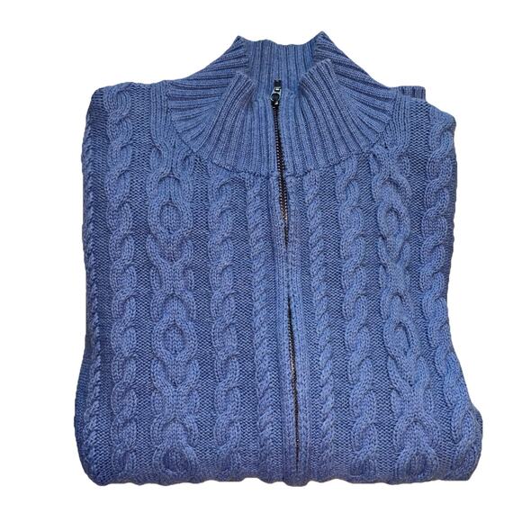 L.L. Bean Women’s Cottage Core Cable Fisherman Knit Womens SZ 1X Full Zip Up - Picture 10 of 10